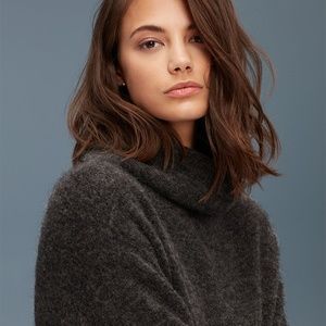 Wilfred Free Turtleneck Sweater in Charcoal